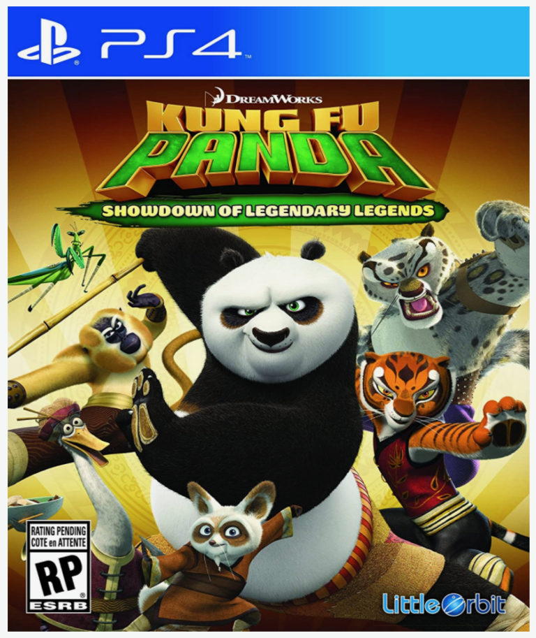 Kung Fu Panda game cover with characters.