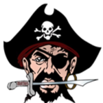 Pirate wearing eyepatch and hat