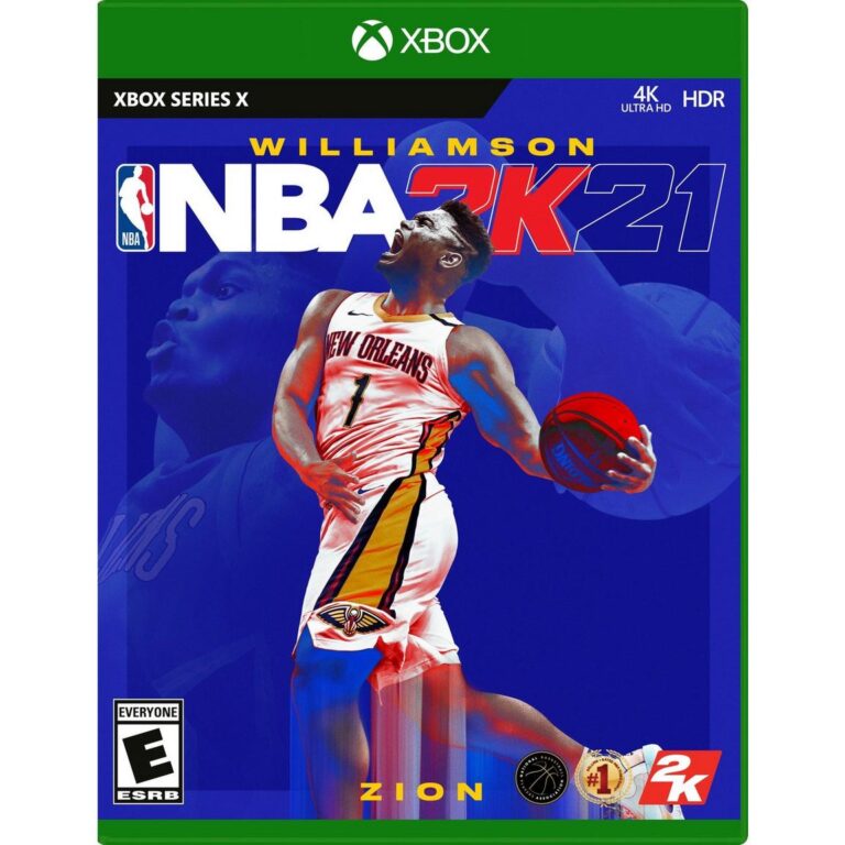 NBA 2K21 Xbox game cover featuring player.