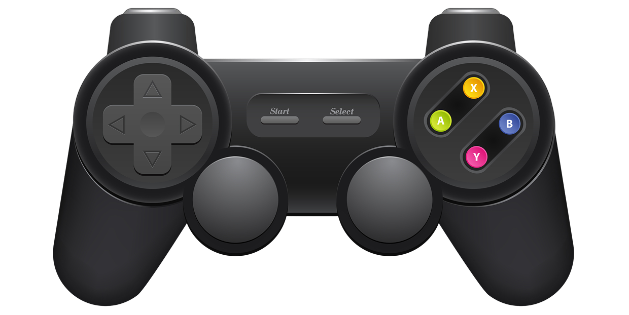 Video game controller with dual joysticks