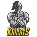 Knight mascot logo with crossed arms