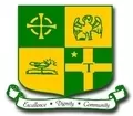 Emblem with a motto ribbon underneath