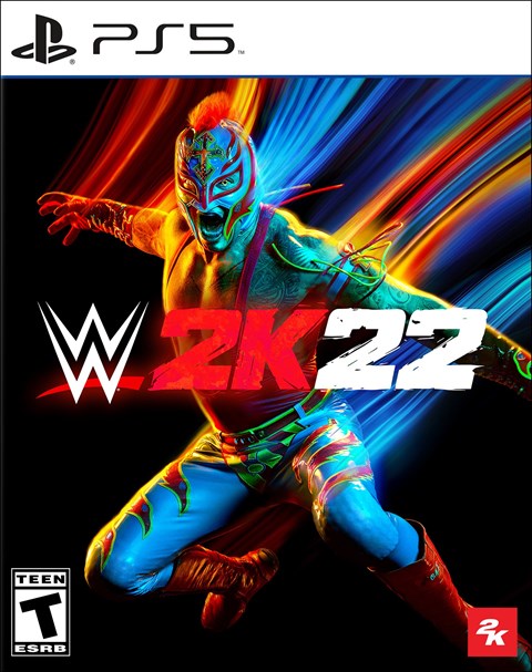 WWE 2K22 PS5 game cover art.